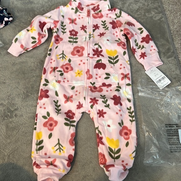 Carter’s baby 12 AM new flannel one piece bodysuit - Picture 1 of 3